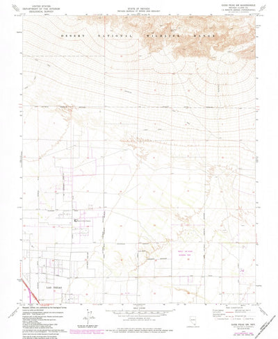 United States Geological Survey Gass Peak SW, NV (1974, 24000-Scale) digital map
