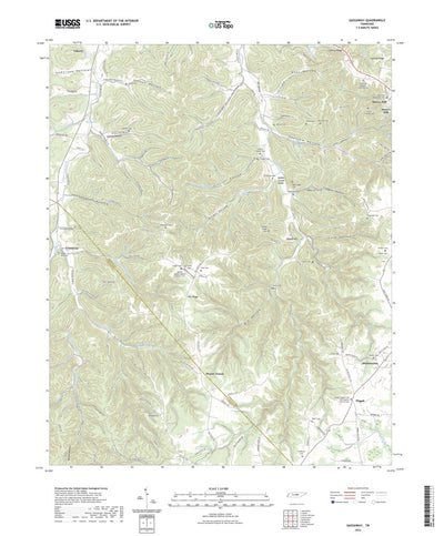 United States Geological Survey Gassaway, TN (2022, 24000-Scale) digital map