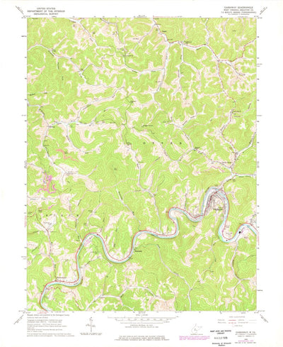 United States Geological Survey Gassaway, WV (1965, 24000-Scale) digital map