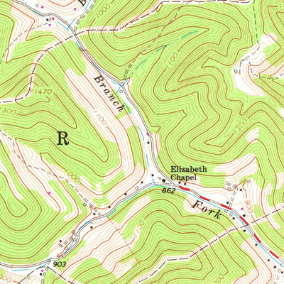 United States Geological Survey Gassaway, WV (1965, 24000-Scale) digital map