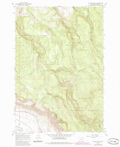 United States Geological Survey Gasset Bluff, OR (1965, 24000-Scale) digital map