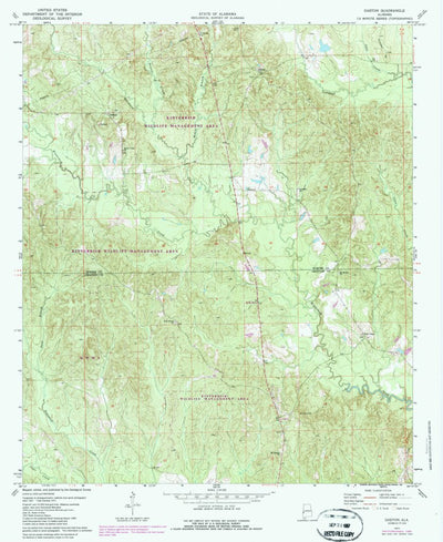 United States Geological Survey Gaston, AL (1971, 24000-Scale) digital map