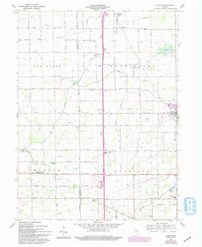 United States Geological Survey Gaston, IN (1960, 24000-Scale) digital map