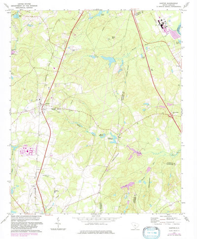 United States Geological Survey Gaston, SC (1972, 24000-Scale) digital map