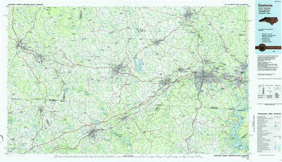 United States Geological Survey Gastonia, NC-SC (1986, 100000-Scale) digital map