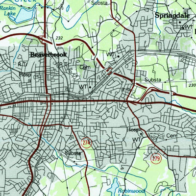 United States Geological Survey Gastonia, NC-SC (1986, 100000-Scale) digital map