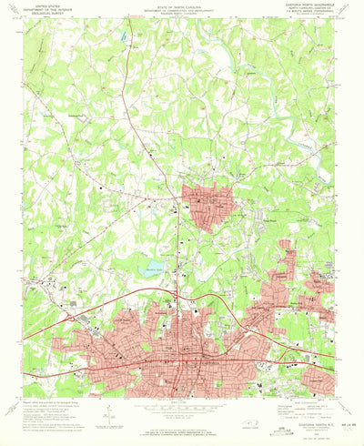 United States Geological Survey Gastonia North, NC (1970, 24000-Scale) digital map
