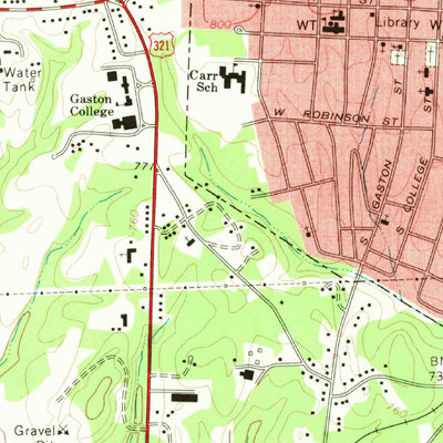 United States Geological Survey Gastonia North, NC (1970, 24000-Scale) digital map