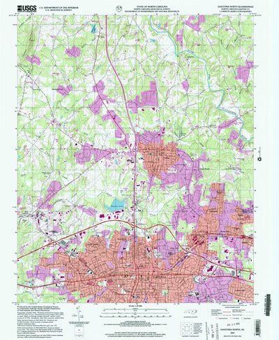 United States Geological Survey Gastonia North, NC (2002, 24000-Scale) digital map
