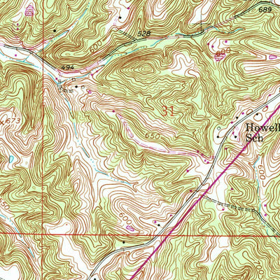 United States Geological Survey Gatchel, IN (1958, 24000-Scale) digital map