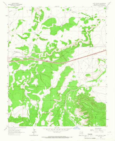 United States Geological Survey Gate Canyon, NM (1964, 24000-Scale) digital map