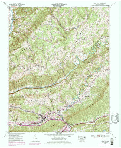 United States Geological Survey Gate City, VA (1938, 24000-Scale) digital map