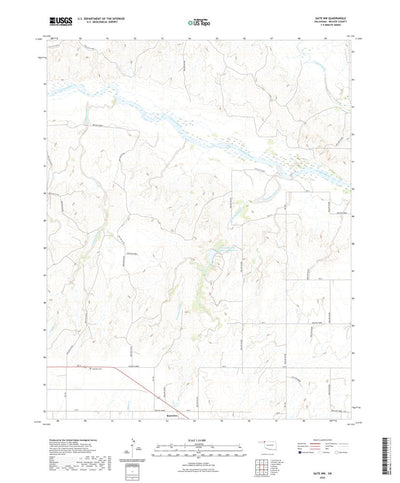 United States Geological Survey Gate NW, OK (2022, 24000-Scale) digital map