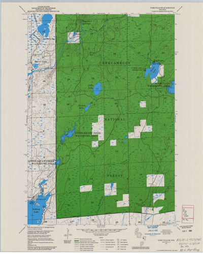 United States Geological Survey Gates Lake, WI (1968, 24000-Scale) digital map