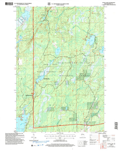 United States Geological Survey Gates Lake, WI (2005, 24000-Scale) digital map
