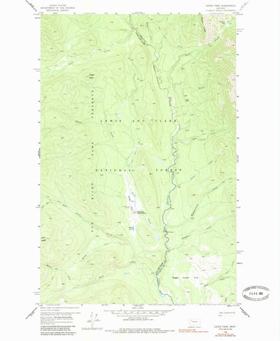 United States Geological Survey Gates Park, MT (1958, 24000-Scale) digital map