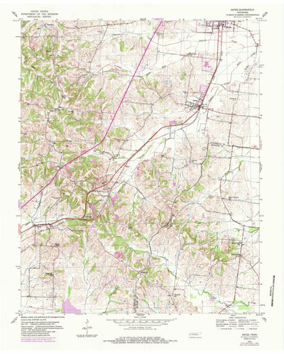 United States Geological Survey Gates, TN (1952, 24000-Scale) digital map