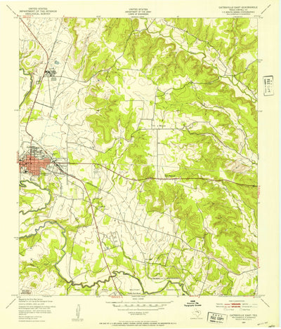 United States Geological Survey Gatesville East, TX (1947, 24000-Scale) digital map