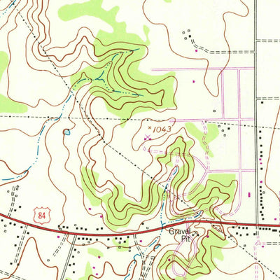 United States Geological Survey Gatesville East, TX (1957, 24000-Scale) digital map