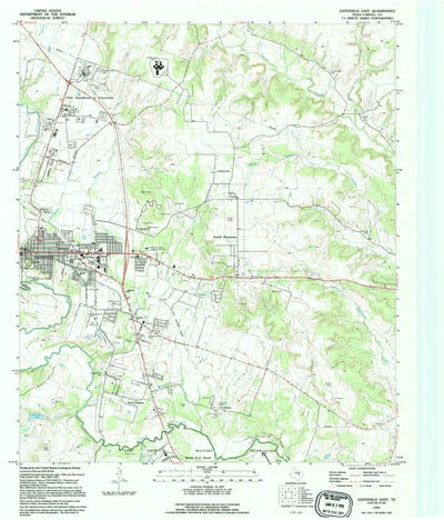 United States Geological Survey Gatesville East, TX (1994, 24000-Scale) digital map