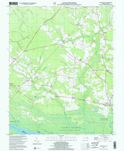 United States Geological Survey Gatesville, NC (2000, 24000-Scale) digital map