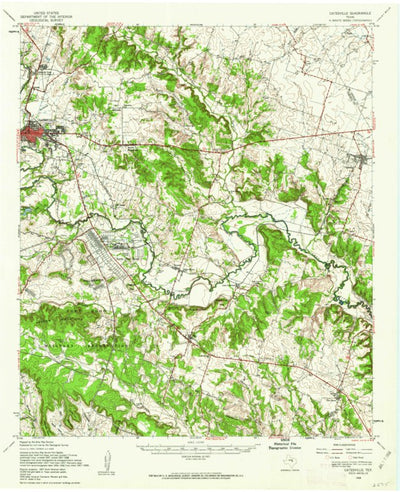 United States Geological Survey Gatesville, TX (1958, 62500-Scale) digital map