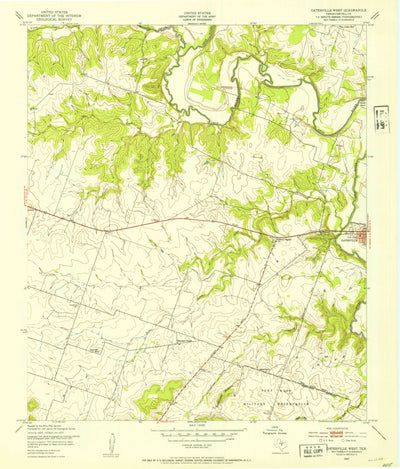 United States Geological Survey Gatesville West, TX (1947, 24000-Scale) digital map