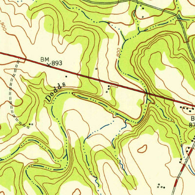 United States Geological Survey Gatesville West, TX (1947, 24000-Scale) digital map