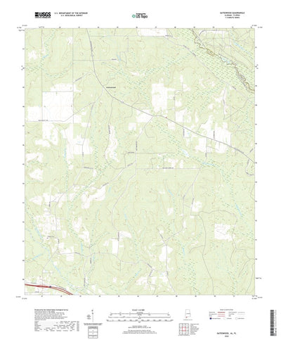 United States Geological Survey Gateswood, AL (2020, 24000-Scale) digital map