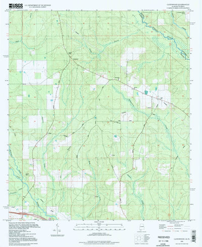 United States Geological Survey Gateswood, AL-FL (1994, 24000-Scale) digital map