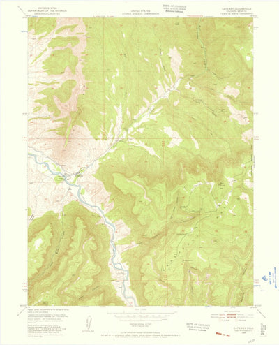 United States Geological Survey Gateway, CO (1949, 24000-Scale) digital map