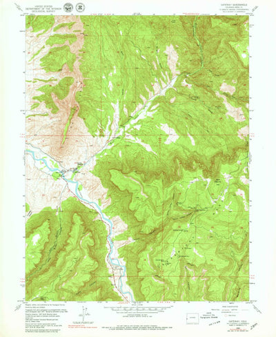 United States Geological Survey Gateway, CO (1960, 24000-Scale) digital map