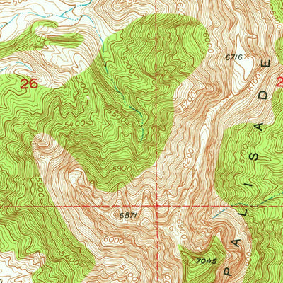 United States Geological Survey Gateway, CO (1960, 24000-Scale) digital map