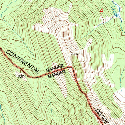 United States Geological Survey Gateway Pass, MT (1995, 24000-Scale) digital map