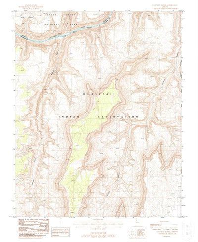 United States Geological Survey Gateway Rapids, AZ (1988, 24000-Scale) digital map