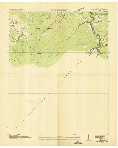 United States Geological Survey Gatlinburg, TN (1936, 24000-Scale) digital map