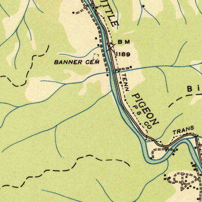 United States Geological Survey Gatlinburg, TN (1936, 24000-Scale) digital map