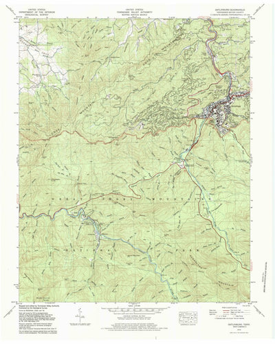 United States Geological Survey Gatlinburg, TN (1979, 24000-Scale) digital map