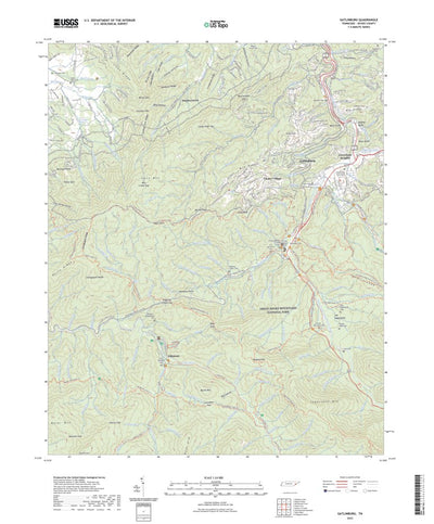 United States Geological Survey Gatlinburg, TN (2022, 24000-Scale) digital map
