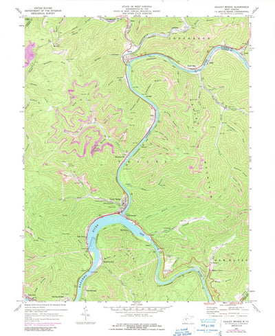 United States Geological Survey Gauley Bridge, WV (1969, 24000-Scale) digital map