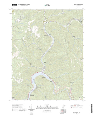 United States Geological Survey Gauley Bridge, WV (2023, 24000-Scale) digital map