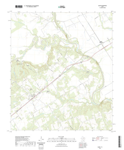 United States Geological Survey Gause, TX (2022, 24000-Scale) digital map