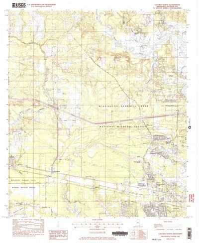 United States Geological Survey Gautier North, MS (1982, 24000-Scale) digital map