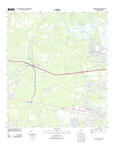 United States Geological Survey Gautier North, MS (2012, 24000-Scale) digital map