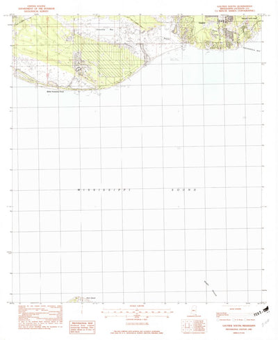 United States Geological Survey Gautier South, MS (1982, 24000-Scale) digital map
