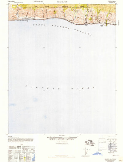 United States Geological Survey Gaviota, CA (1947, 62500-Scale) digital map