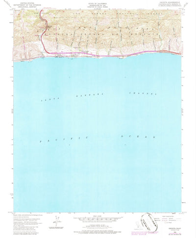 United States Geological Survey Gaviota, CA (1953, 24000-Scale) digital map