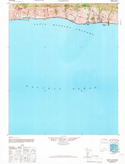 United States Geological Survey Gaviota, CA (1966, 62500-Scale) digital map