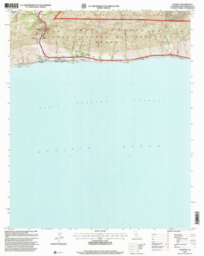 United States Geological Survey Gaviota, CA (1995, 24000-Scale) digital map