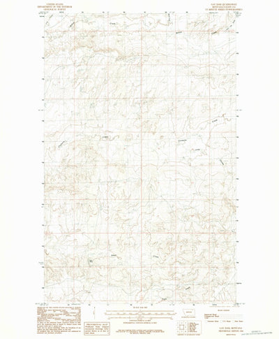 United States Geological Survey Gay Dam, MT (1984, 24000-Scale) digital map